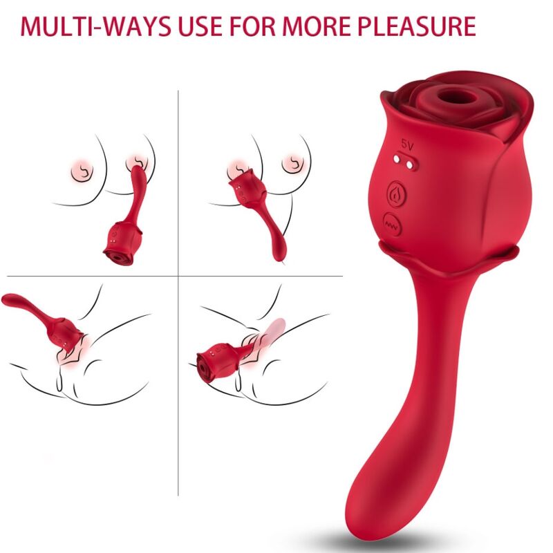 ARMONY - ROSELOVER SUCCION ET STIMULATEUR DE CLITORIS ROUGE