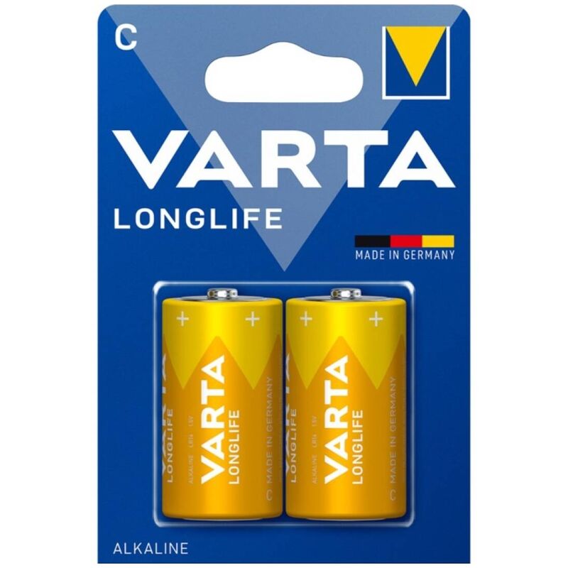 VARTA - PILE ALCALINE LONGUE DURÉE C LR14 BLISTER*2