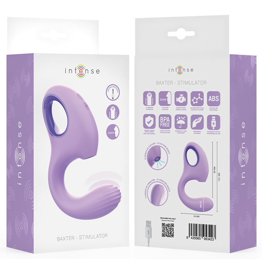 INTENSE - BAXTER VIBRATEUR & STIMULATEUR VIOLET