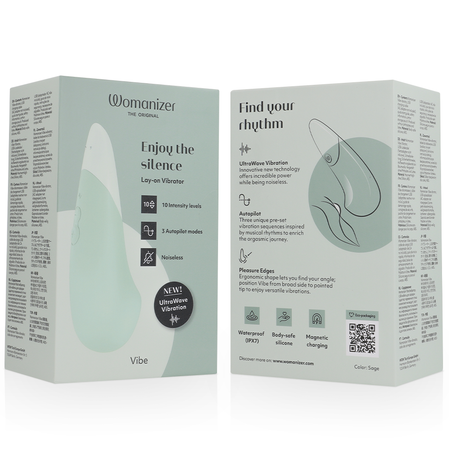 WOMANIZER - VIBROMASSEUR SILENCIEUX VIBE LAY-ON SAGE