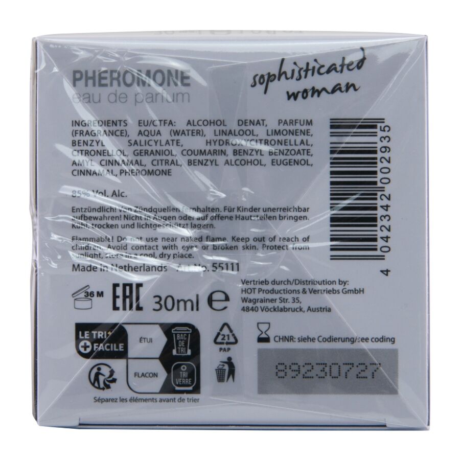 HOT - PARFUM AUX PHÉROMONES LONDON SOPHISTICATED WOMAN 30 ML