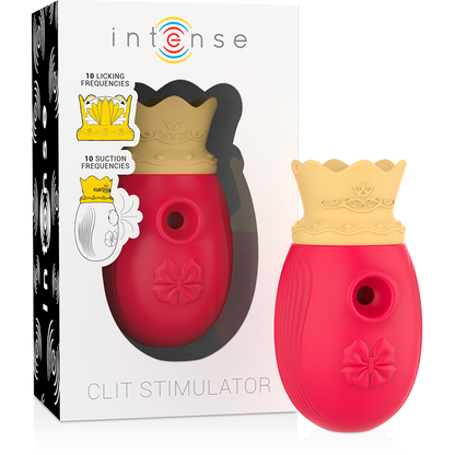 INTENSE - STIMULATEUR CLITORIS 10 MODES D'ASPIRATION ET DE LÉCHAGE - ROUGE