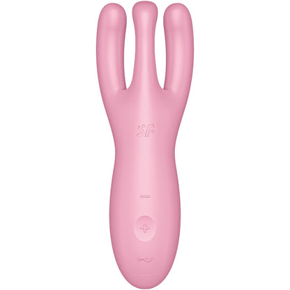 SATISFYER - APPLICATION VIBRATEUR THREESOME 4 ROSE