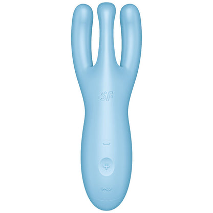 SATISFYER - APPLICATION VIBRATEUR THREESOME 4 BLEU
