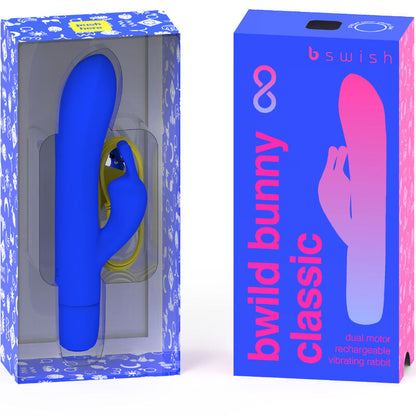 B SWISH - VIBRATEUR RECHARGEABLE CLASSIQUE BWILD BUNNY INFINITE SILICONE BLEU