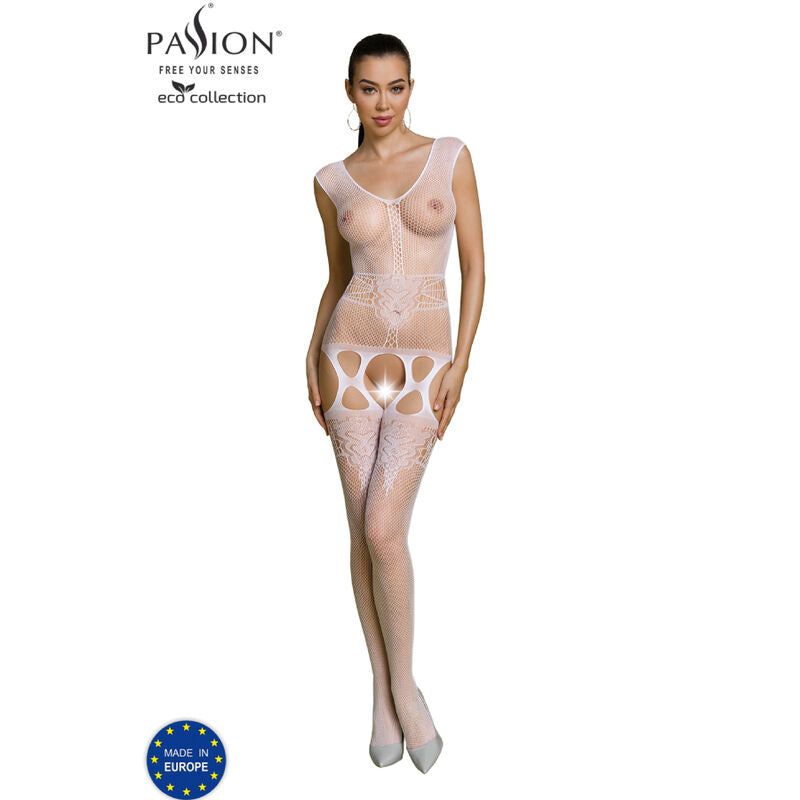 PASSION - BODYSTOCKING ECO COLLECTION ECO BS014 BLANC
