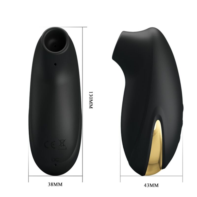PRETTY LOVE - MASSEUR À ASPIRATION RECHARGEABLE DE LUXE NOIR
