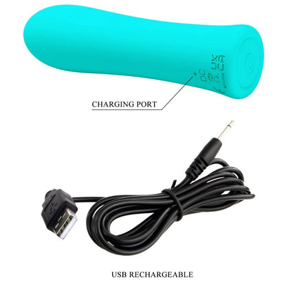 PRETTY LOVE - VIBRATEUR SUPER PUISSANT ALFREDA VERT EAU