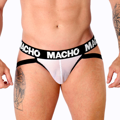 MACHO - MX26X1 JOCK GRID BLANC XL