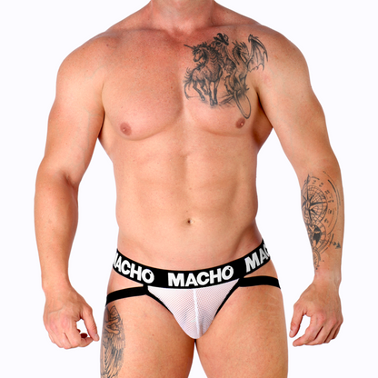 MACHO - MX26X1 JOCK GRID BLANC L