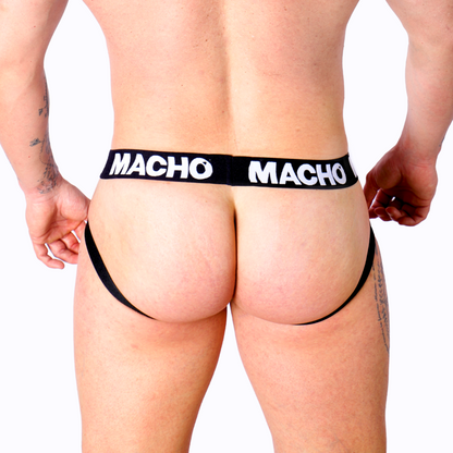 MACHO - MX27GR JOCK CUIR GRIS BEIGE XL