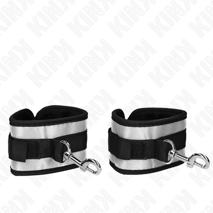 KINK - POIGNETS EN NÉOPRÈNE GRIS 23 X 5 CM