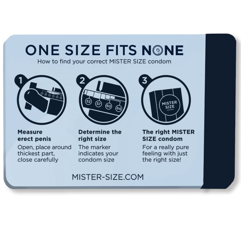 MISTER SIZE - DIMENSIONNEUR DE PRÉSERVATIFS (ANGLAIS)