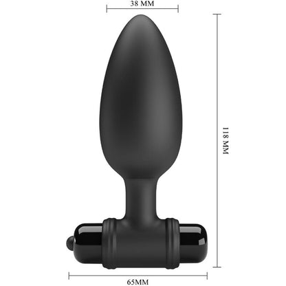 PRETTY LOVE - VIBRA BUTT PLUG 2 PLUG ANAL 10 VIBRATIONS NOIR