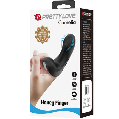 PRETTY LOVE - VIBRATEUR DOIGT CAMELIA 7 VIBRATIONS NOIR
