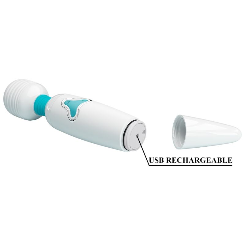 PRETTY LOVE - VIBRATEUR CLOUD WAND 7 VIBRATIONS BLANC