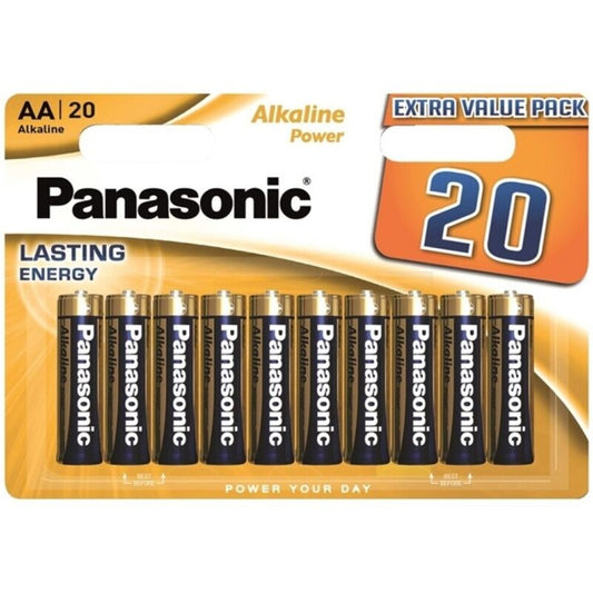 PANASONIC - BLISTER DE PILE AA ALCALINE BRONZE LR6*20