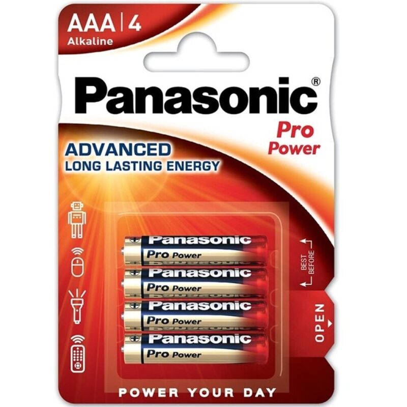 PANASONIC - PILES ALCALINES PRO POWER AAA LR03 BLISTER*4
