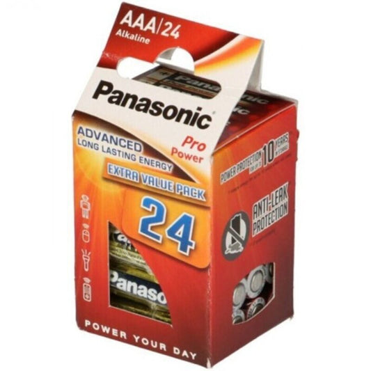 PANASONIC - PACK DE 24 PILES ALCALINES AAA LR03 PRO POWER