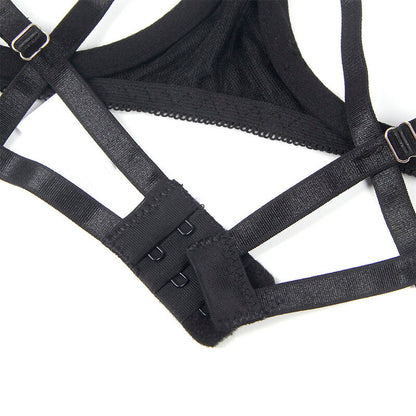 SUBBLIME - 955205 ENSEMBLE SOUTIEN-GORGE AVEC NŒUD NOIR RÉGLABLE L/XL
