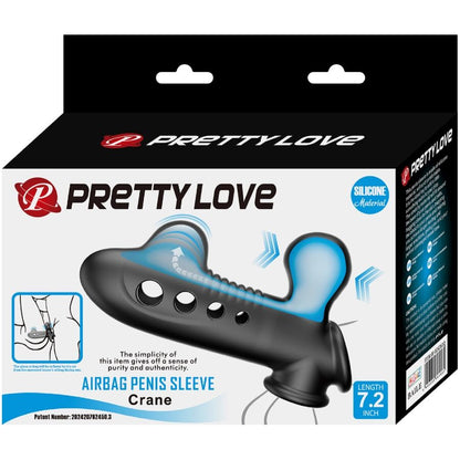 PRETTY LOVE - MANCHON PÉNIS CRANE AVEC AIRBAG NOIR