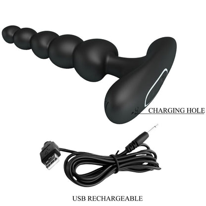 PRETTY LOVE - VIBRATEUR ANAL CORBAN 10 VIBRATIONS NOIR