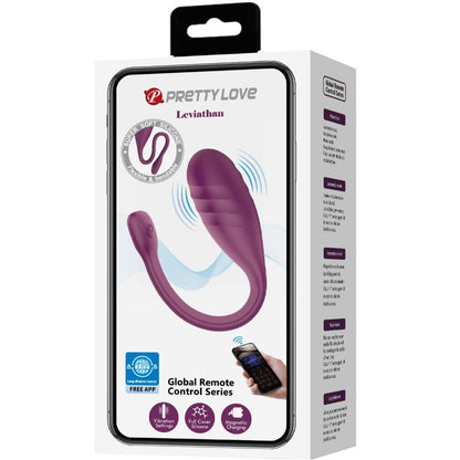 PRETTY LOVE - VIBRATEUR CONTRÔLÉ PAR APPLICATION LEVIATHAN VIOLET