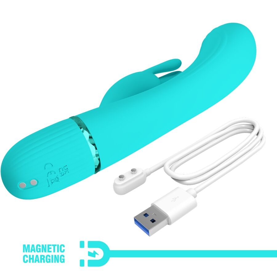 PRETTY LOVE - VIBRATEUR SCOCCO LAPIN TURQUOISE