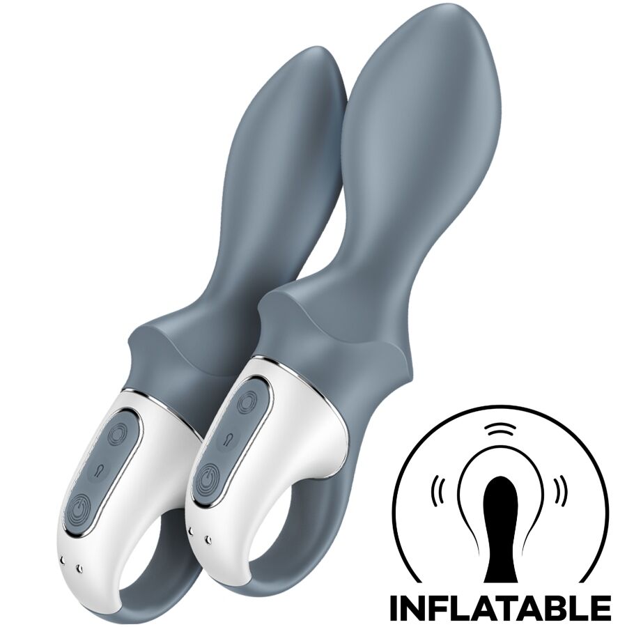 SATISFYER - AIR PUMP BOOTY 1 VIBRATEUR GONFLABLE ANAL GRIS