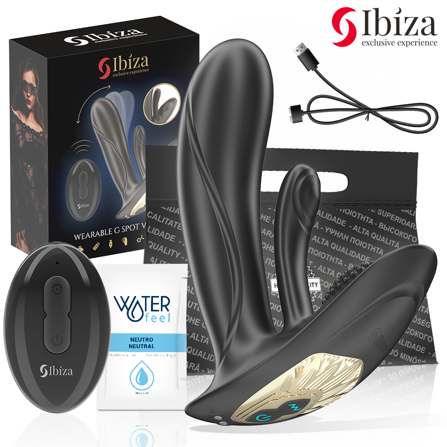 IBIZA - VIBRATEUR PORTABLE AVEC STIMULATION DU POINT G ET DU CLITORIS AVEC TÉLÉCOMMANDE