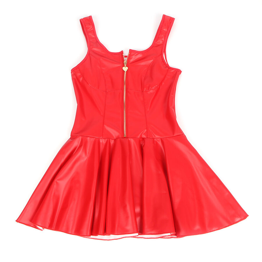 SUBBLIME - 957698 ROBE EN CUIR AVEC FERMETURE ÉCLAIR COEUR ROUGE L/XL