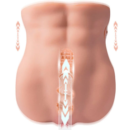 XISE - LYDIA MASTURBATEUR VAGINAL FÉMININ AVEC MOUVEMENT DE POUSSÉE 25 CM