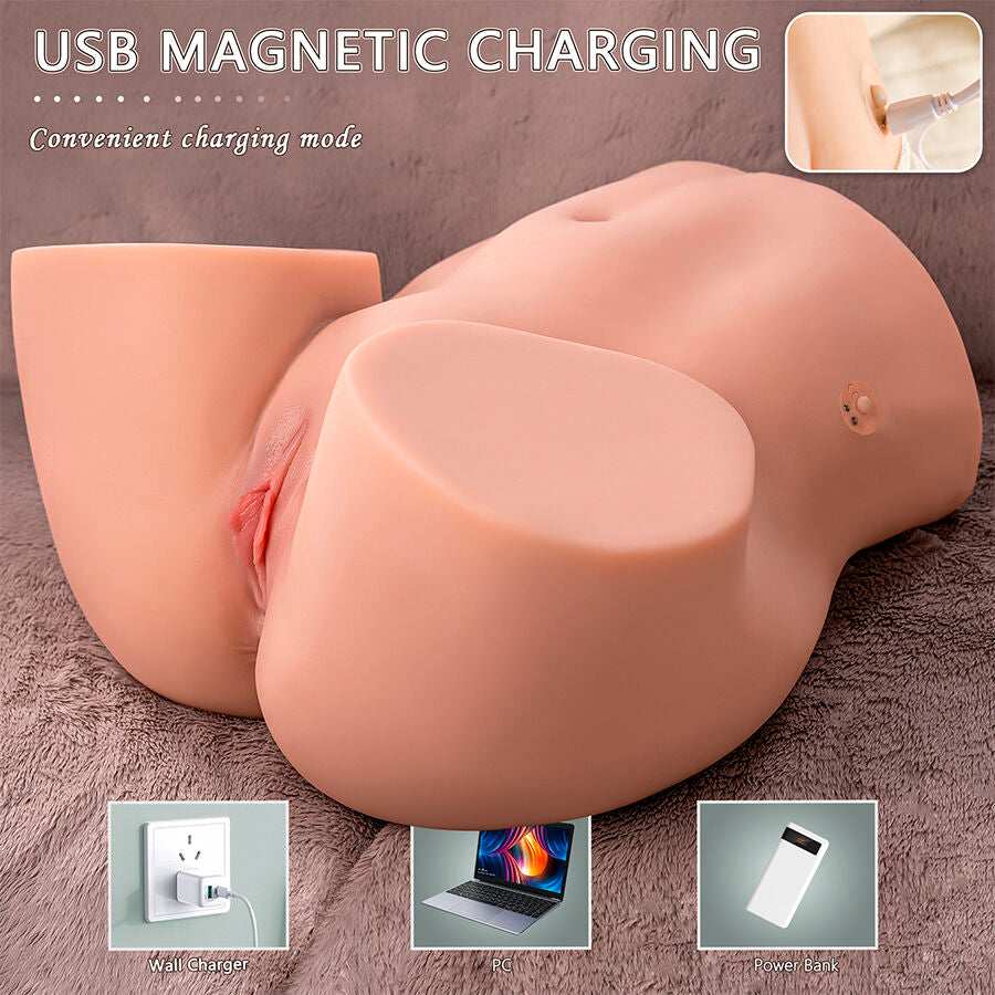 XISE - ETHEL MASTURBATEUR VAGINAL RÉALISTE À VIBRATION MULTI-POSITIONS