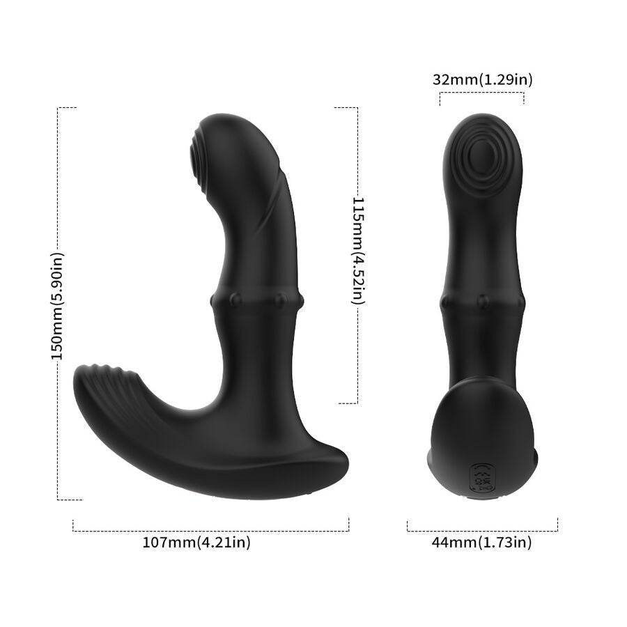 ARMONY - VIBRATEUR DE PROSTATE ANAL AVEC TÉLÉCOMMANDE NOIR