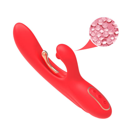 ARMONY - VIBRATEUR STIMULATEUR POINT G ET CLITORIS AVEC LANGUE OSCILLANTE ROUGE