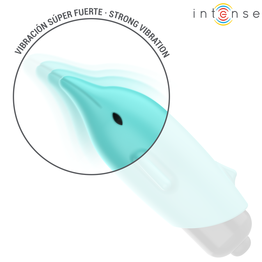 INTENSE - ECHO BALLE VIBRANTE BLEU DAUPHIN 8 X 4,7 CM