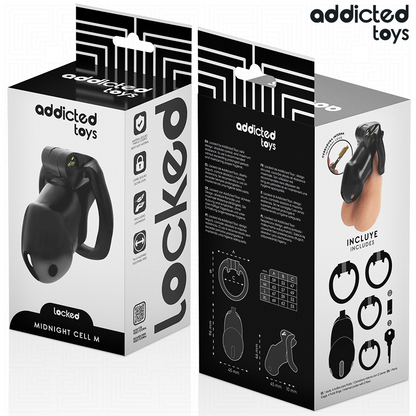 ADDICTED TOYS LOCKED - MINDNIGHT CELL CAGE À PÉNIS TAILLE M