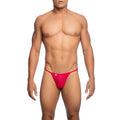 MOB - STRING EN V MICROFIBRE ROUGE TAILLE S/M