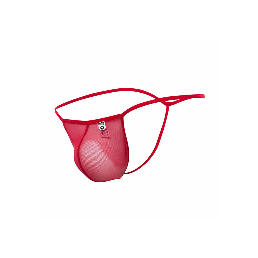 MOB - STRING TRANSPARENT EN FORME DE T ROUGE TAILLE S/M