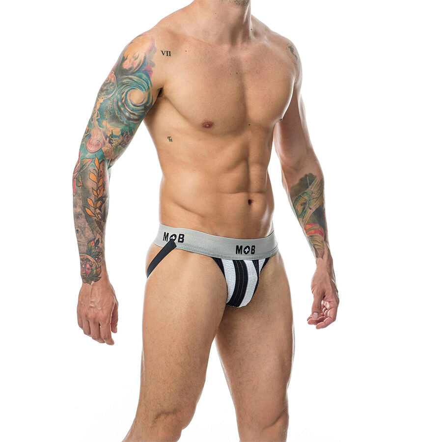 MOB - JOCK BLANC À RAYURES CLASSIQUES TAILLE XL