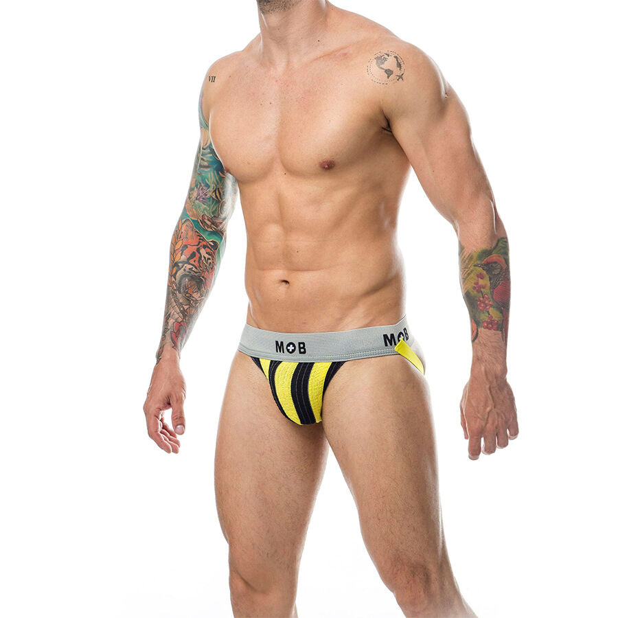 MOB - JOCK CLASSIQUE À RAYURES JAUNE TAILLE XXL