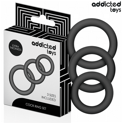 ADDICTED TOYS - LOT DE ANNEAUX EN SILICONE MODÈLE 1