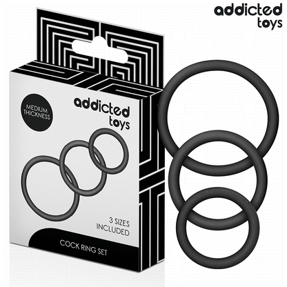 ADDICTED TOYS - LOT DE ANNEAUX EN SILICONE MODÈLE 2