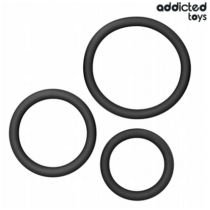 ADDICTED TOYS - LOT DE ANNEAUX EN SILICONE MODÈLE 2
