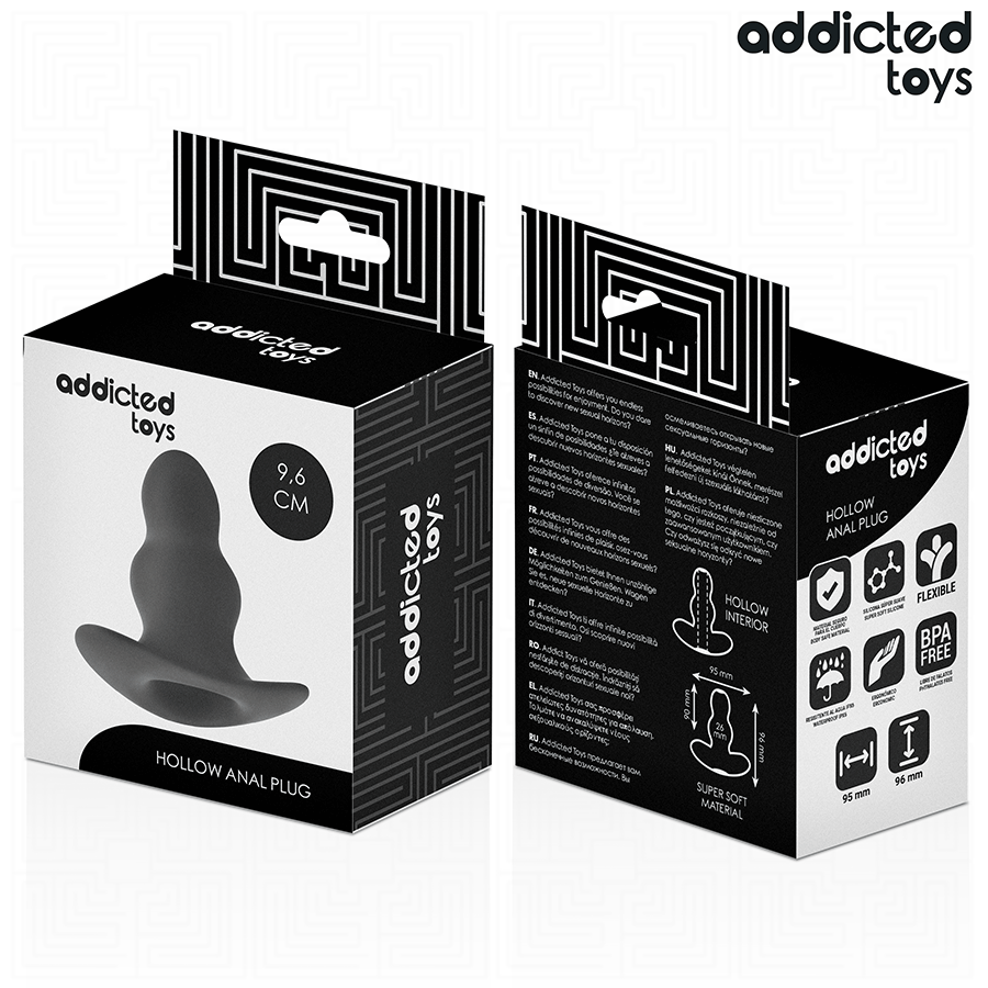 ADDICTED TOYS - PLUG ANAL CREUX TAILLE M 9,6 CM