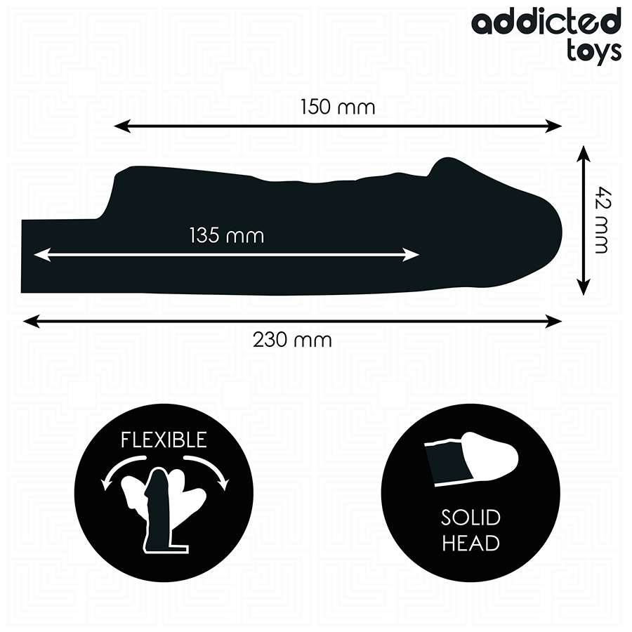 ADDICTED TOYS - EXTENSION DE PÉNIS TRANSPARENTE TAILLE S 23 CM