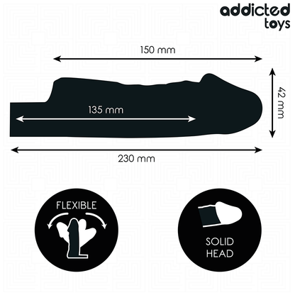 ADDICTED TOYS - EXTENSION DE PÉNIS TRANSPARENTE TAILLE S 23 CM