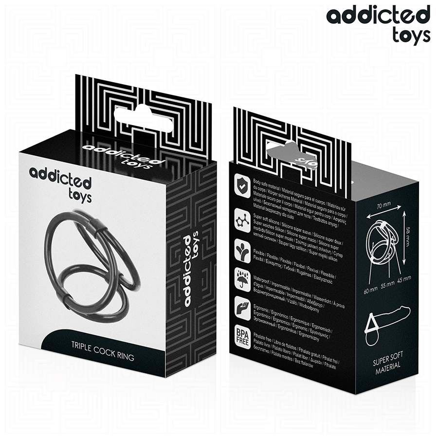 ADDICTED TOYS - ANNEAU PÉNIS TRIPLE