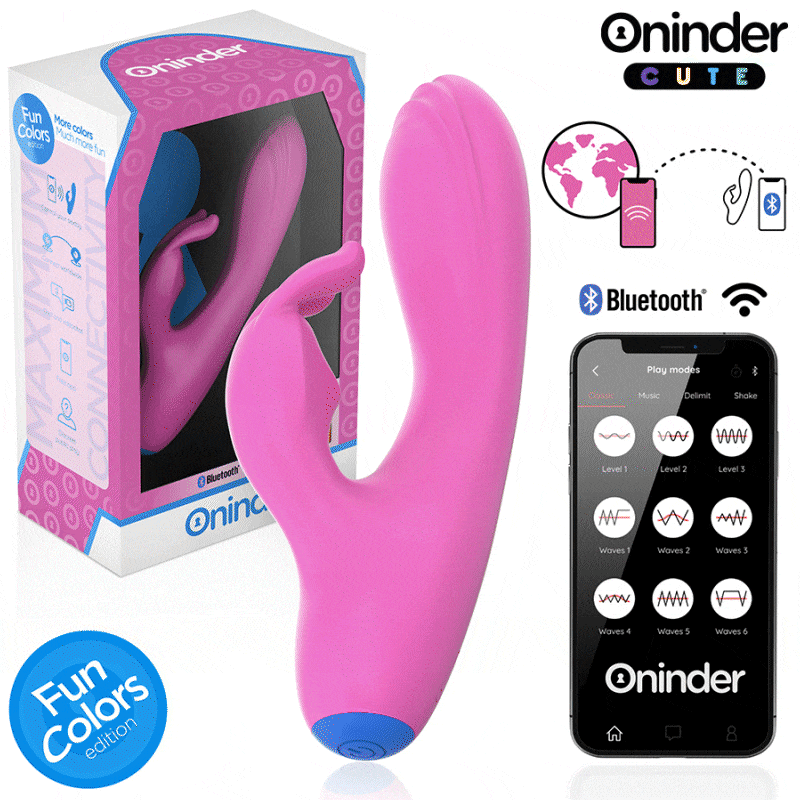 ONINDER CUTE - LOVE BUNNY VIBRATEUR POINT G CLITORIS - APPLICATION GRATUITE MONDIALE