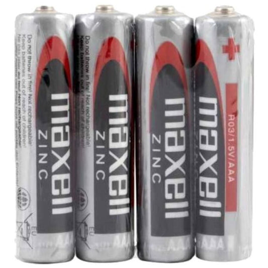 MAXELL - BATTERIE AU MANGANÈSE AAA R03 RÉTRACTABLE*4